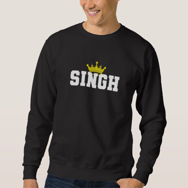 Moletom Coroa Singh Khanda Sikhism Punjabi Men Kids (Frente)