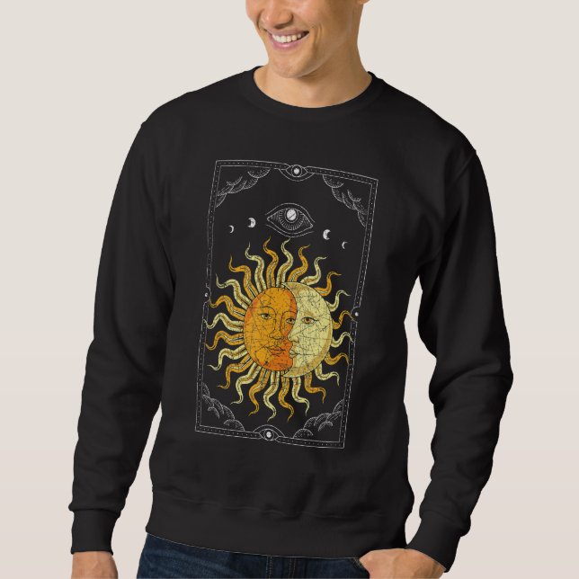 Moletom Corpo Celeste Boho Sol Lua Astronomia Universo Com (Frente)