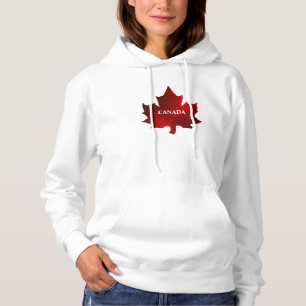 Moletom Corpo Vermelho do CANADÁ Mente Folha Hoodie