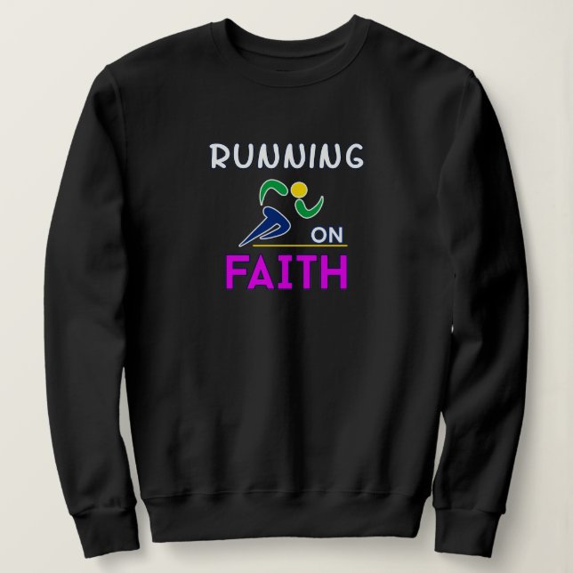 Moletom Corrente em Faith Christian Runner (Frente do Design)