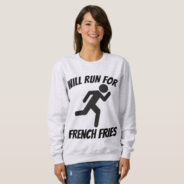 Moletom CORRERÃO PARA AS FRIAS FRANCESAS, T-shirts Engraça (Frente Completa)