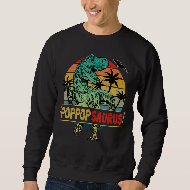 Moletom Correspondência Familiar Poppopsaurus Rex Dinosaur (Frente)