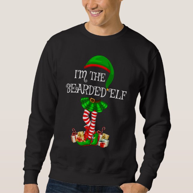 Moletom Correspondente Grupo Familiar Eu sou o Elf Christm (Frente)