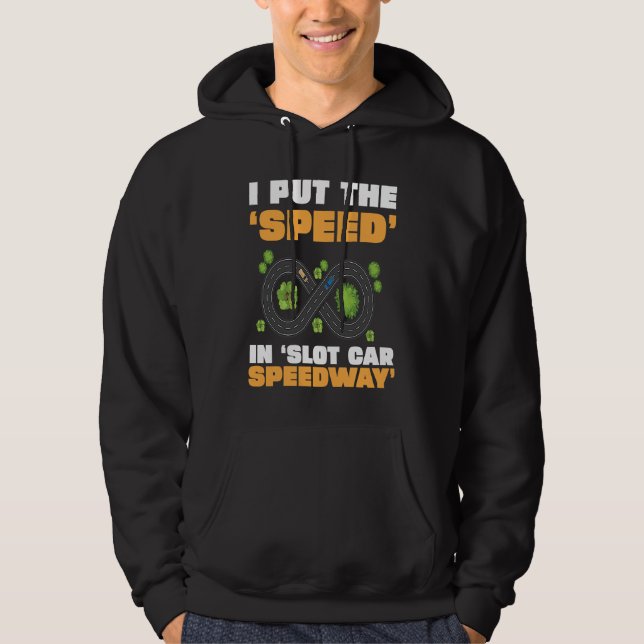 Moletom Corrida de Carros de Slot Eu Coloco a Velocidade n (Frente)