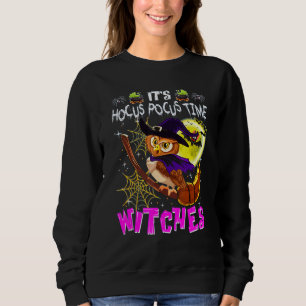 Moletom Coruja Bruxa é Hocus Pocus Time Witches Halloween