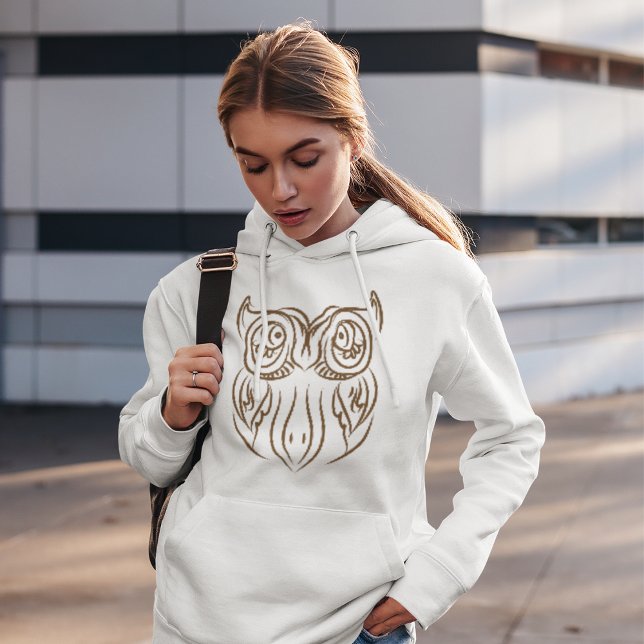 Moletom Coruja Ilustração Hoodie (Criador carregado)