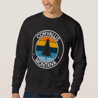 Moletom Corvallis Montana MT USA City Priry Retro Sunset