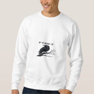 Moletom Corvo F-Caw-F Engraçado Gótico Lua Pássaro Adesivo
