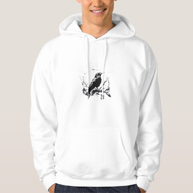 Moletom Corvo, F-Caw-F Pássaro Engraçado Moda Divertida (Frente)