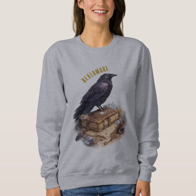 Moletom Corvo Nunca Mais Corvo Místico Unisex (Frente)