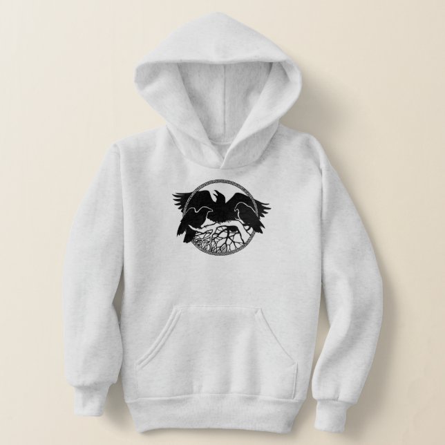 Moletom Corvo para Crianças Camiseta de Suor Corvo (Postura )
