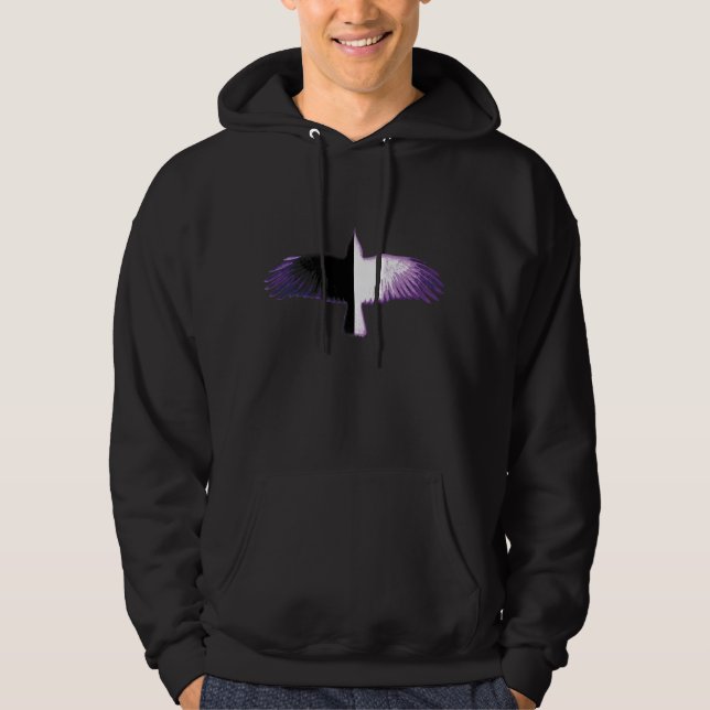 Moletom Corvo Roxo Preto e Branco (Frente)