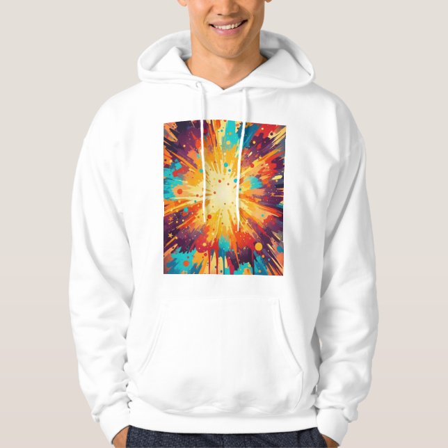 Moletom Cosmic Burst Abstract Splatter Art (Frente)
