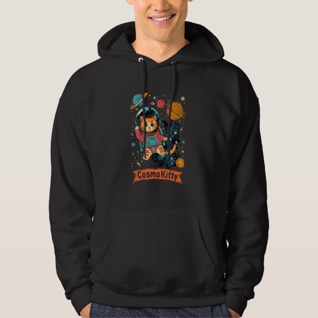 Moletom CosmoKitty Graphic - Astronauta Cat in Space Desig (Frente)