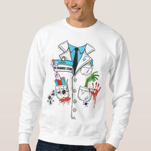 Moletom Costume de laboratório de Halloween, um cientista  (Frente)