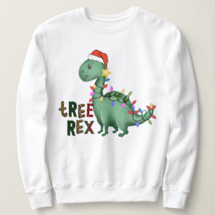 Moletom Cota de Árvore de Natal T-Rex do Dinossauro de Fér