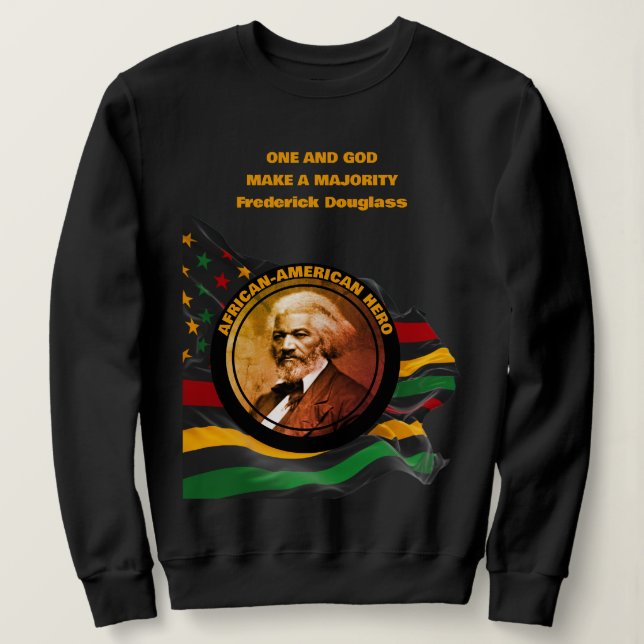 Moletom Cota do Mês da História Negra FREDERICK DOUGLASS (Frente do Design)