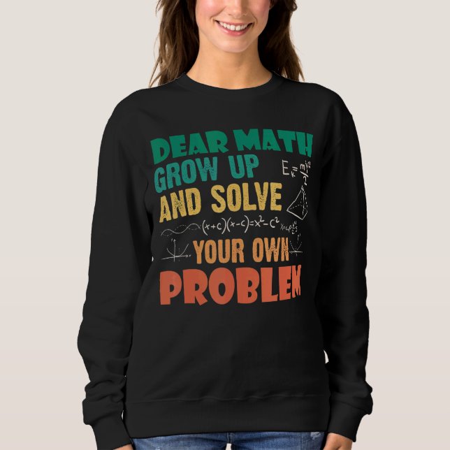 Moletom Cota Matemática Para Meninas Meninos Adolescentes  (Frente)