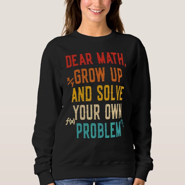 Moletom Cota Matemática Para Meninas Meninos Adolescentes  (Frente)