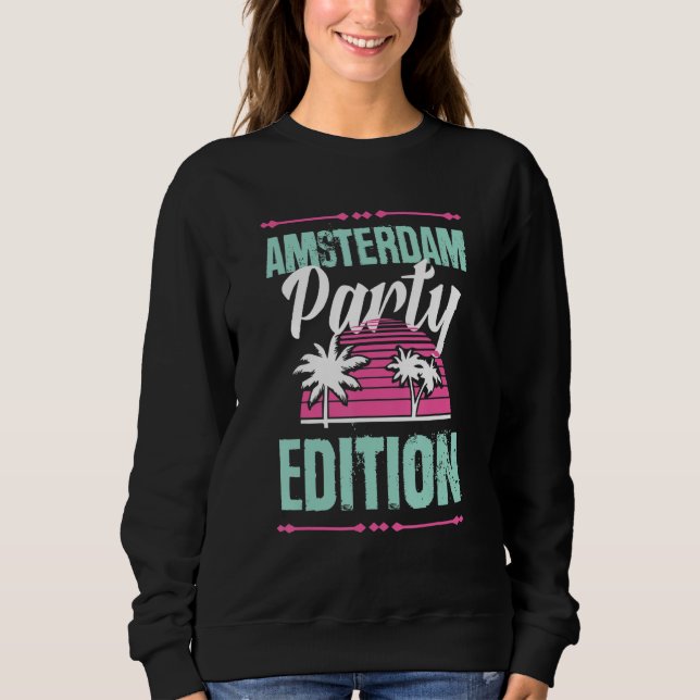 Moletom Cotação de Férias Edição de Festa de Amsterdã (Frente)