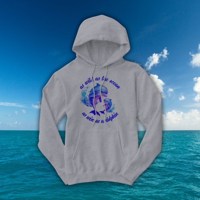 Moletom Cotação dos golfinhos de aquarela | (Criador carregado)