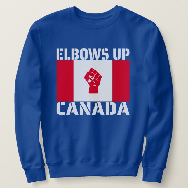 Moletom Cotovele Para Cima Canadá - Canadenses Orgulhosos (Frente do Design)