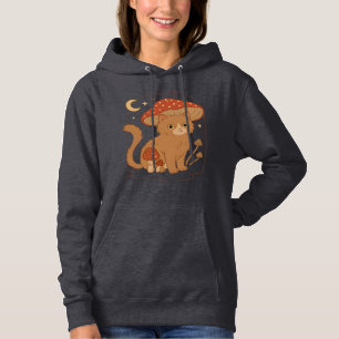 Moletom Cottagecore Gato Cogumelo com Chapéu � Vintage Fof