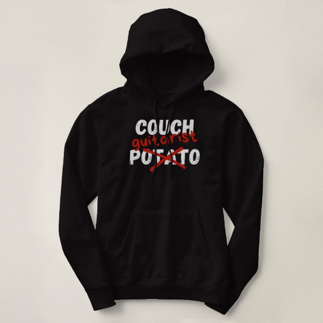 Moletom Couch Guitarista, Não Uma Batata (Frente do Design)