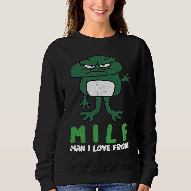 Moletom Cougar Man I Love Frogs  Amphibian Retro Frog (Frente)