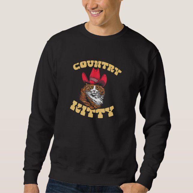 Moletom Country Kitty  Country Cowgirl Cat Western Vibe (Frente)