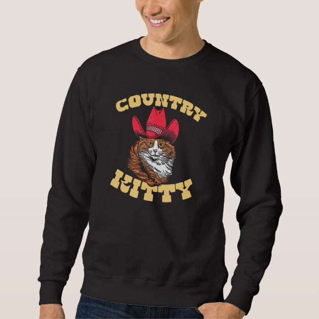 Moletom Country Kitty  Country Cowgirl Cat Western Vibe 1 (Frente)