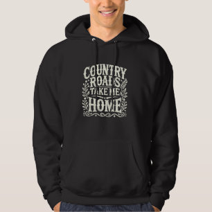 Moletom Country Roads Leva-Me Para Casa Cowboy Ocidental