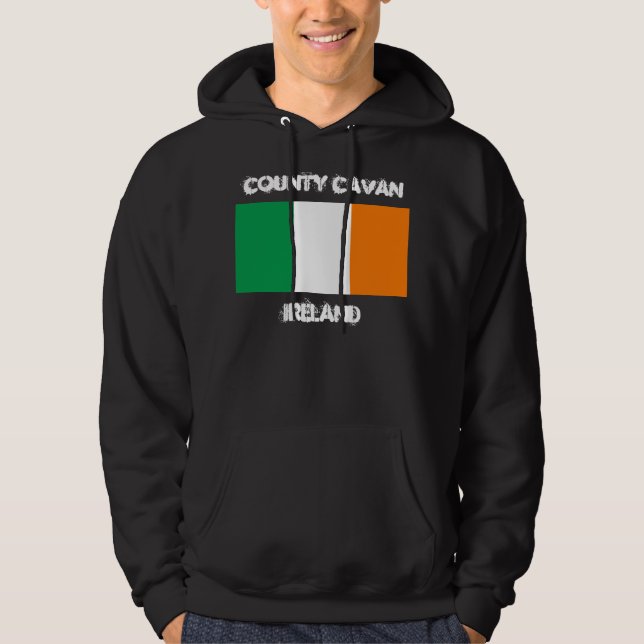 Moletom County Cavan, Irlanda com bandeira irlandesa (Frente)