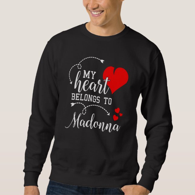 Moletom Couples Matching My Heart Belong to Madonna My Lov (Frente)