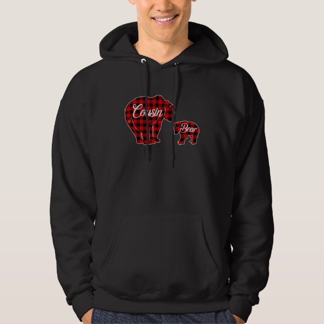 Moletom Cousin Bear  Buffalo Plaid Christmas T (Frente)