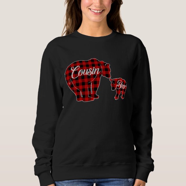 Moletom Cousin Bear  Buffalo Plaid Christmas T (Frente)