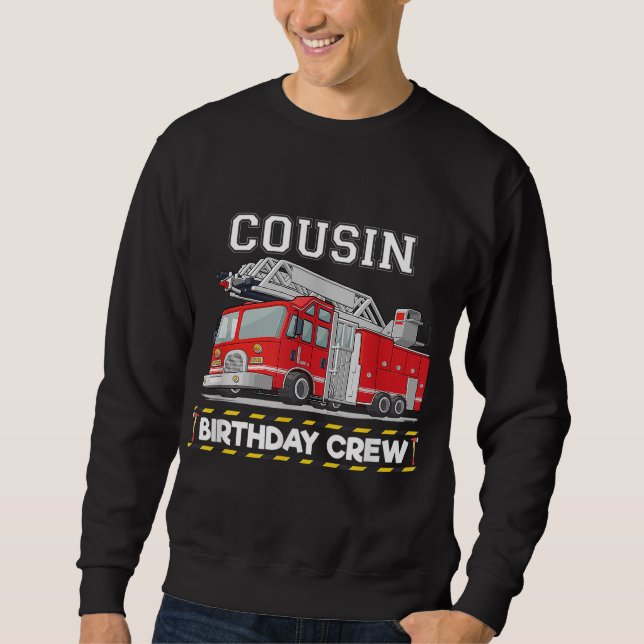 Moletom Cousin Birthday Crew Matando Bombeiro Familiar (Frente)