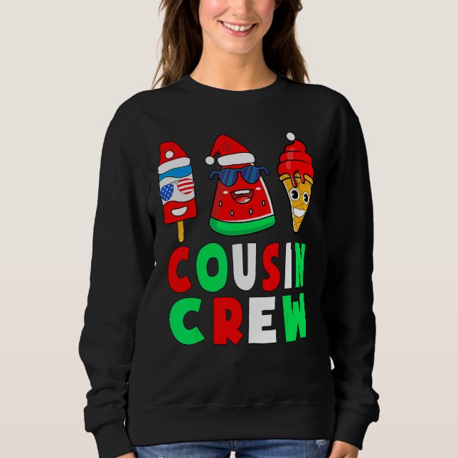 Moletom Cousin Crew Christmas In July Squad Pajamas Matchi (Frente)