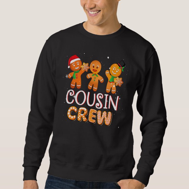 Moletom Cousin Crew Christmas PJs  Gingerbread Man 1 (Frente)