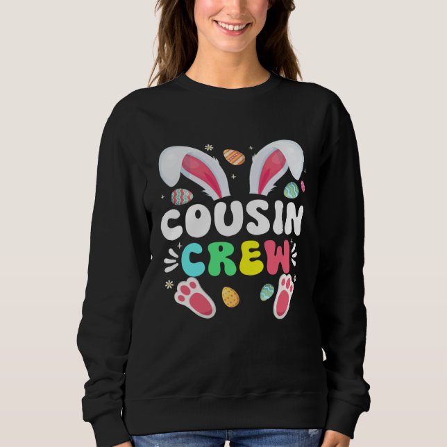 Moletom Cousin Crew Easter Bunny Family Matching Toddler B (Frente)