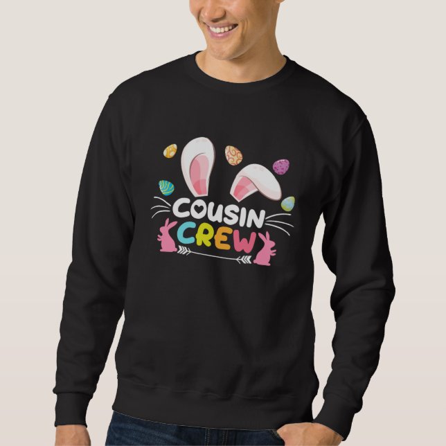 Moletom Cousin Crew Easter Bunny Family Matching Toddler B (Frente)