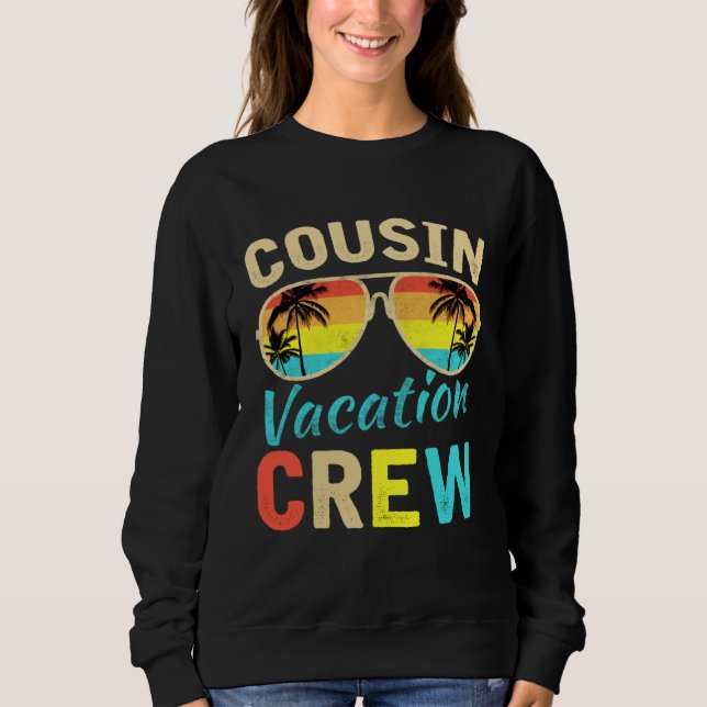 Moletom Cousin Crew Family Vacation Summer Vacation Beach  (Frente)