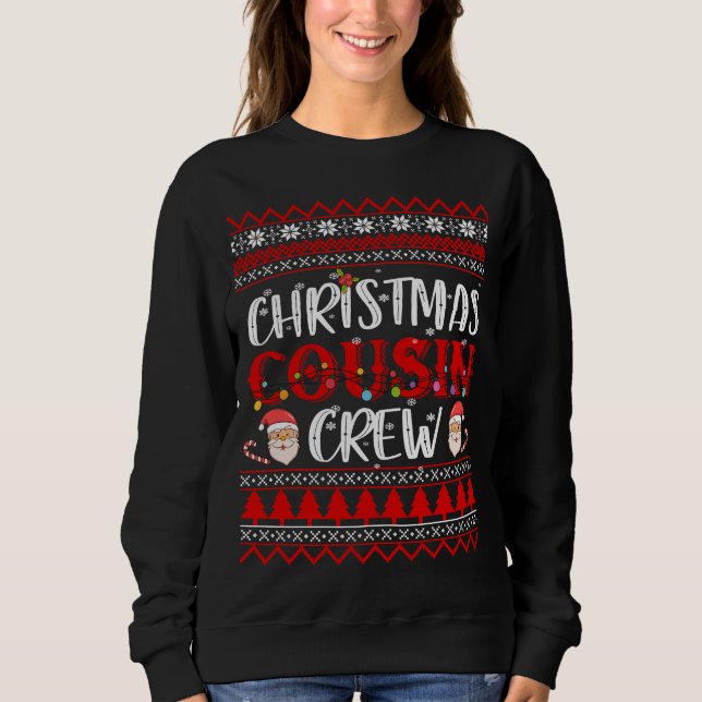 Moletom Cousin Crew Pajamas Christmas Ugly Xmas Matando (Frente)