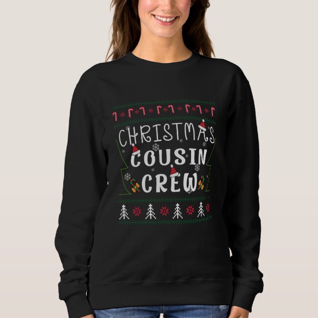 Moletom Cousin Crew Pajamas Matando Natal Cousin Gift (Frente)