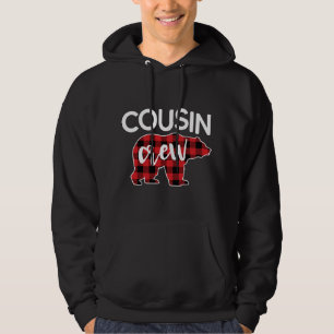 Moletom Cousin Crew Red Xadrez Bear Correspondente a Chris