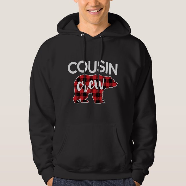 Moletom Cousin Crew Red Xadrez Bear Correspondente a Chris (Frente)