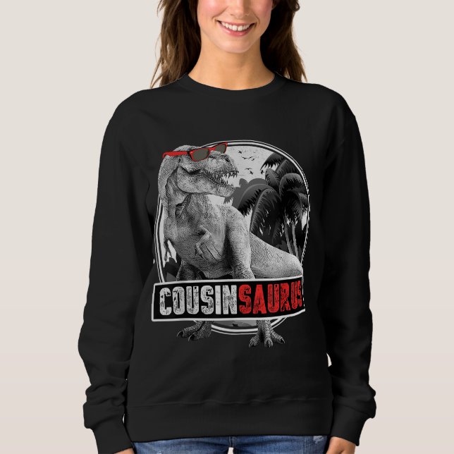 Moletom Cousinsaurus para Meninos T-Rex Cousin Dinossaur (Frente)