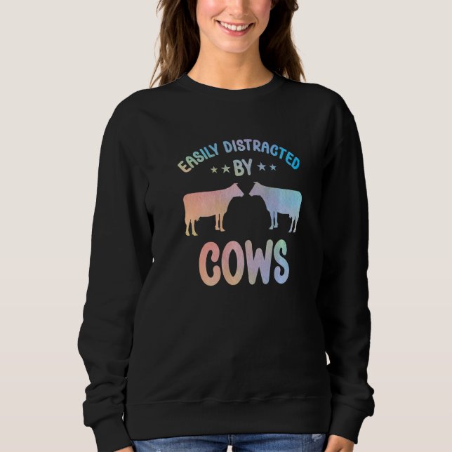 Moletom Cow Apparel Farmer Cows Lover for Women & Kids Pre (Frente)