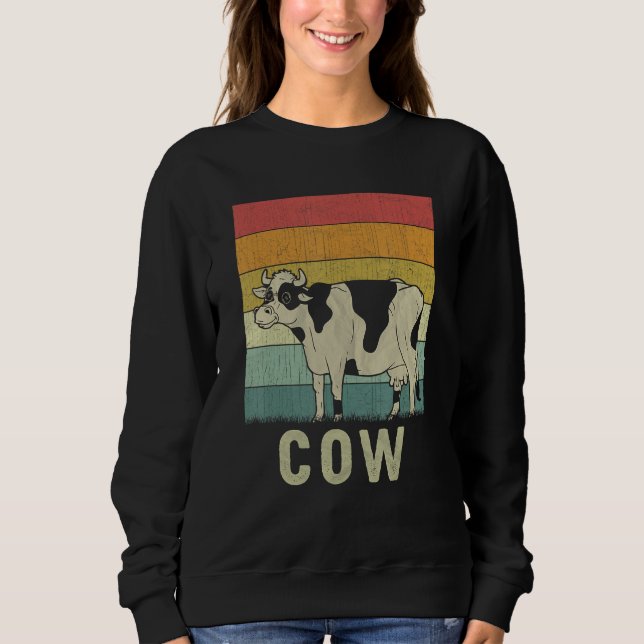 Moletom Cow  Men Women Cow Retro (Frente)
