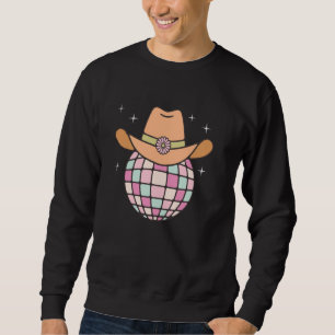 Moletom Cowboy Horragia Disco Brilhante Flor Rosa Nós
